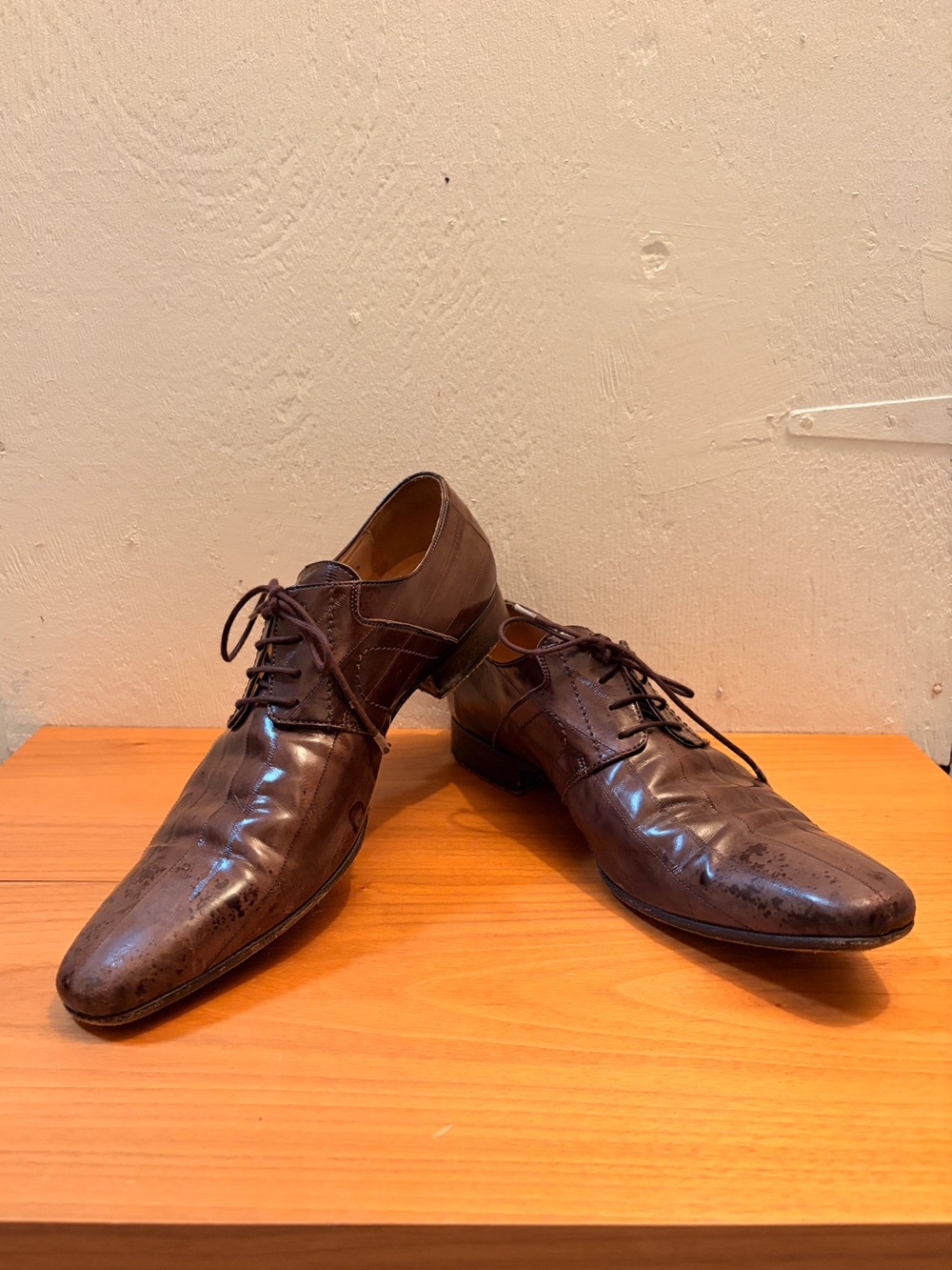 D&G men brown dress shoes